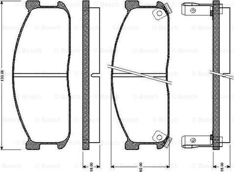 BOSCH 0 986 TB2 127 - Kit pastiglie freno, Freno a disco autozon.pro