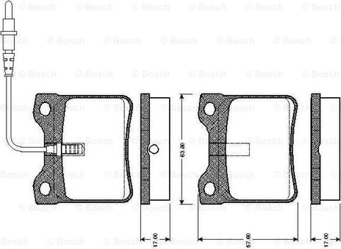 BOSCH 0 986 TB2 175 - Kit pastiglie freno, Freno a disco autozon.pro