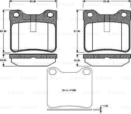 BOSCH 0 986 TB2 176 - Kit pastiglie freno, Freno a disco autozon.pro