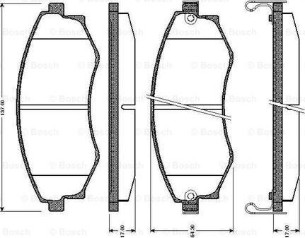 BOSCH 0 986 TB2 171 - Kit pastiglie freno, Freno a disco autozon.pro