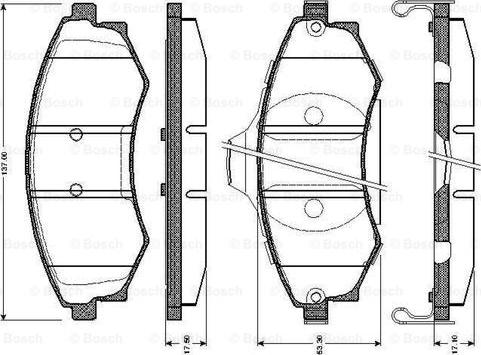 BOSCH 0 986 TB2 172 - Kit pastiglie freno, Freno a disco autozon.pro