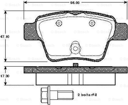 BOSCH 0 986 TB2 896 - Kit pastiglie freno, Freno a disco autozon.pro