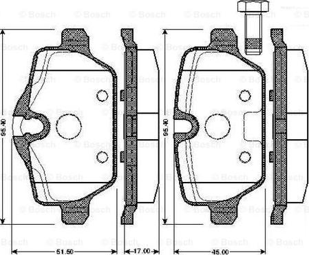 BOSCH 0 986 TB2 890 - Kit pastiglie freno, Freno a disco autozon.pro