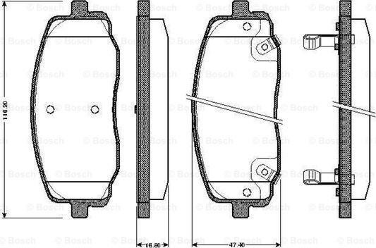 BOSCH 0 986 TB2 891 - Kit pastiglie freno, Freno a disco autozon.pro