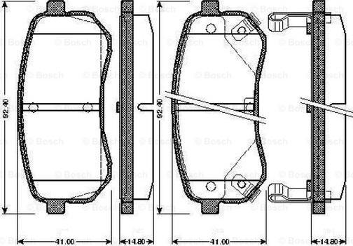 BOSCH 0 986 TB2 893 - Kit pastiglie freno, Freno a disco autozon.pro