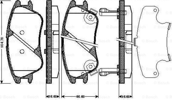 BOSCH 0 986 TB2 897 - Kit pastiglie freno, Freno a disco autozon.pro