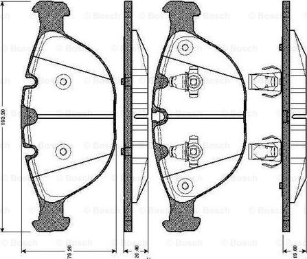 BOSCH 0 986 TB2 846 - Kit pastiglie freno, Freno a disco autozon.pro