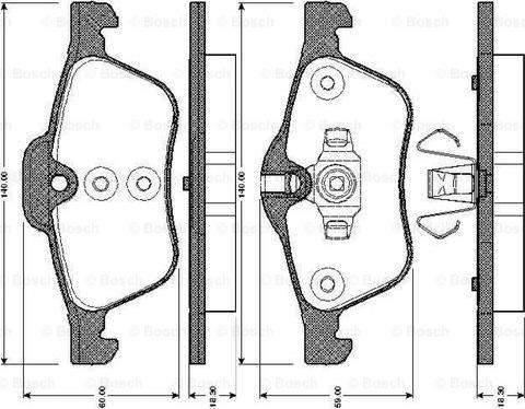 BOSCH 0 986 TB2 840 - Kit pastiglie freno, Freno a disco autozon.pro