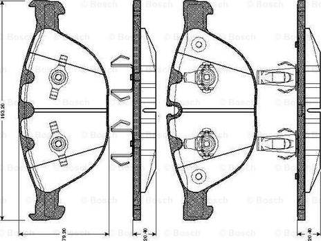 BOSCH 0 986 TB2 847 - Kit pastiglie freno, Freno a disco autozon.pro