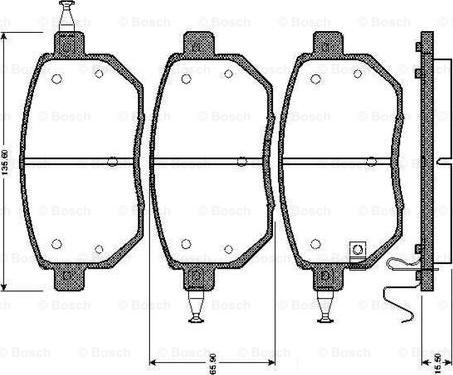 BOSCH 0 986 TB2 856 - Kit pastiglie freno, Freno a disco autozon.pro