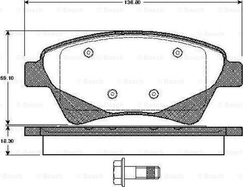 BOSCH 0 986 TB2 852 - Kit pastiglie freno, Freno a disco autozon.pro