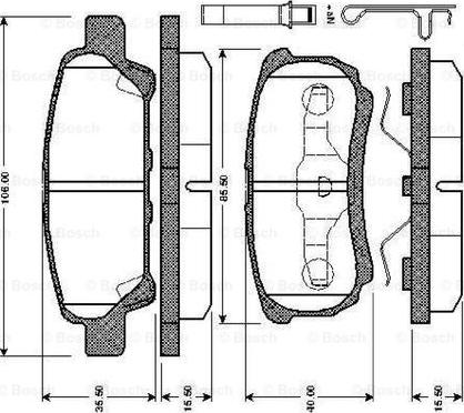 BOSCH 0 986 TB2 866 - Kit pastiglie freno, Freno a disco autozon.pro