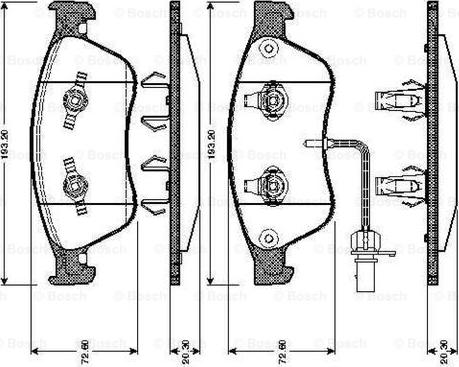 BOSCH 0 986 TB2 868 - Kit pastiglie freno, Freno a disco autozon.pro