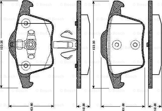 BOSCH 0 986 TB2 863 - Kit pastiglie freno, Freno a disco autozon.pro