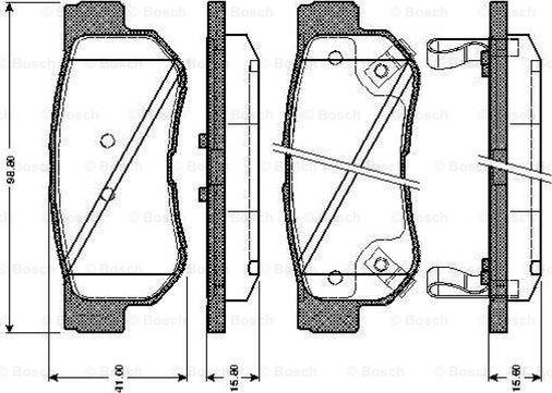 BOSCH 0 986 TB2 804 - Kit pastiglie freno, Freno a disco autozon.pro