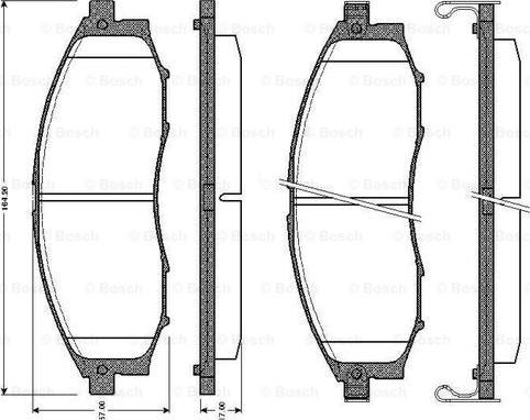 BOSCH 0 986 TB2 805 - Kit pastiglie freno, Freno a disco autozon.pro