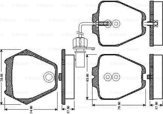 BOSCH 0 986 TB2 808 - Kit pastiglie freno, Freno a disco autozon.pro