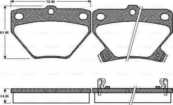 BOSCH 0 986 TB2 802 - Kit pastiglie freno, Freno a disco autozon.pro