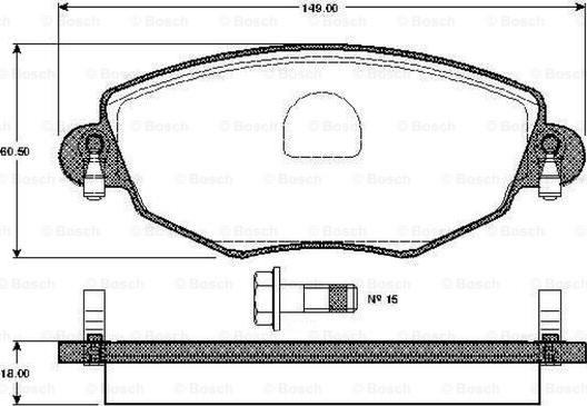 BOSCH 0 986 TB2 819 - Kit pastiglie freno, Freno a disco autozon.pro