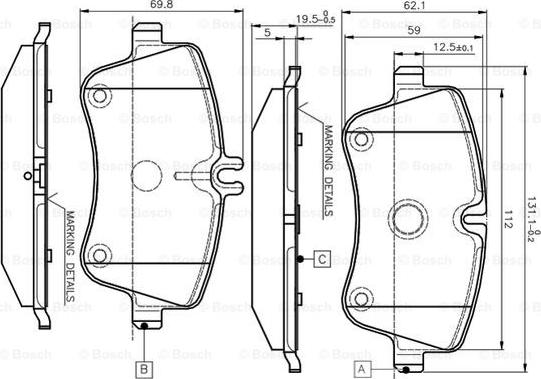 BOSCH 0 986 TB2 814 - Kit pastiglie freno, Freno a disco autozon.pro