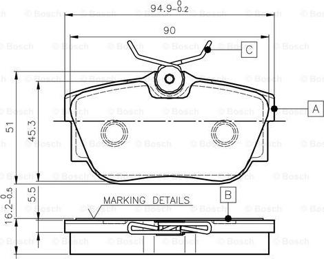 BOSCH 0 986 TB2 813 - Kit pastiglie freno, Freno a disco autozon.pro