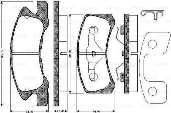 BOSCH 0 986 TB2 884 - Kit pastiglie freno, Freno a disco autozon.pro