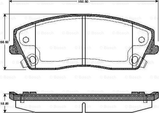 BOSCH 0 986 TB2 886 - Kit pastiglie freno, Freno a disco autozon.pro