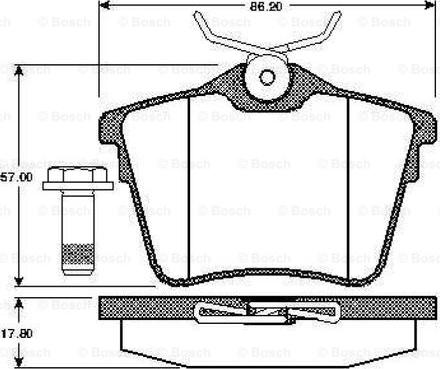 BOSCH 0 986 TB2 881 - Kit pastiglie freno, Freno a disco autozon.pro