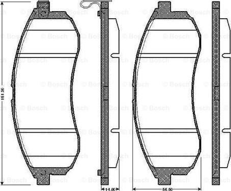 BOSCH 0 986 TB2 888 - Kit pastiglie freno, Freno a disco autozon.pro