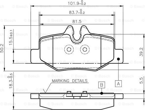 BOSCH 0 986 TB2 883 - Kit pastiglie freno, Freno a disco autozon.pro