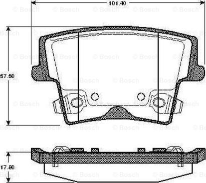 BOSCH 0 986 TB2 887 - Kit pastiglie freno, Freno a disco autozon.pro