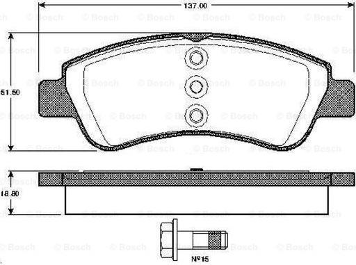 BOSCH 0 986 TB2 830 - Kit pastiglie freno, Freno a disco autozon.pro