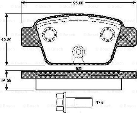 BOSCH 0 986 TB2 837 - Kit pastiglie freno, Freno a disco autozon.pro