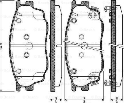 BOSCH 0 986 TB2 822 - Kit pastiglie freno, Freno a disco autozon.pro