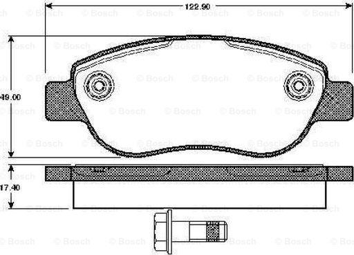 BOSCH 0 986 TB2 874 - Kit pastiglie freno, Freno a disco autozon.pro