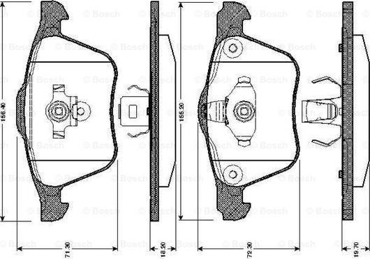 BOSCH 0 986 TB2 875 - Kit pastiglie freno, Freno a disco autozon.pro