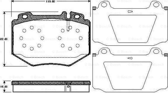 BOSCH 0 986 TB2 871 - Kit pastiglie freno, Freno a disco autozon.pro