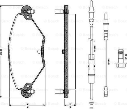 BOSCH 0 986 TB2 399 - Kit pastiglie freno, Freno a disco autozon.pro