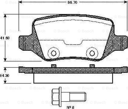 BOSCH 0 986 TB2 391 - Kit pastiglie freno, Freno a disco autozon.pro