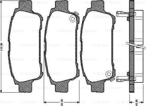 BOSCH 0 986 TB2 393 - Kit pastiglie freno, Freno a disco autozon.pro