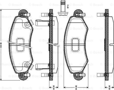 BOSCH 0 986 TB2 344 - Kit pastiglie freno, Freno a disco autozon.pro