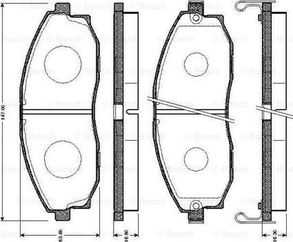 BOSCH 0 986 TB2 345 - Kit pastiglie freno, Freno a disco autozon.pro