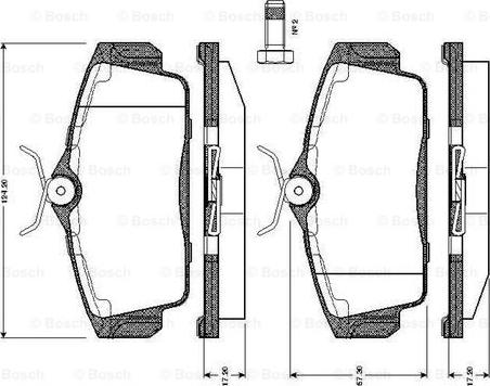 BOSCH 0 986 TB2 346 - Kit pastiglie freno, Freno a disco autozon.pro