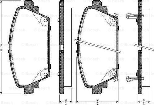 BOSCH 0 986 TB2 340 - Kit pastiglie freno, Freno a disco autozon.pro