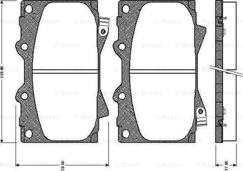 BOSCH 0 986 TB2 348 - Kit pastiglie freno, Freno a disco autozon.pro