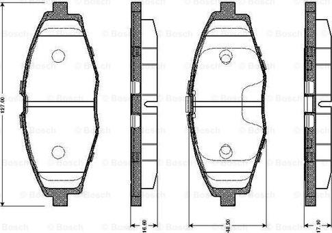 BOSCH 0 986 TB2 342 - Kit pastiglie freno, Freno a disco autozon.pro