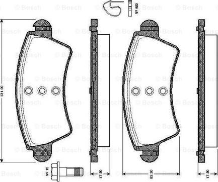 BOSCH 0 986 TB2 359 - Kit pastiglie freno, Freno a disco autozon.pro