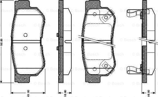 BOSCH 0 986 TB2 369 - Kit pastiglie freno, Freno a disco autozon.pro