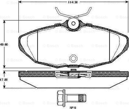 BOSCH 0 986 TB2 363 - Kit pastiglie freno, Freno a disco autozon.pro