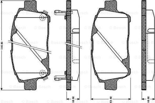 BOSCH 0 986 TB2 367 - Kit pastiglie freno, Freno a disco autozon.pro